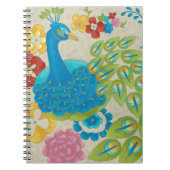 Carnet Colorful Peacock et Fleurs (Devant)