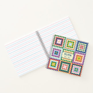 Carnet Colorful Retro Mid-Century Mid-Mod Crochet Blossom