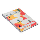 Carnet Colorful Retro Multi-Sport Silhouette Personalized (Côté Droit)