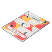 Carnet Colorful Retro Multi-Sport Silhouette Personalized (Côté gauche)