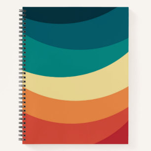 Carnet Colorful retro style curves design