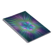 Carnet Colorful Shiny Fantasy Flower Abstract Fractal Art (Côté Droit)