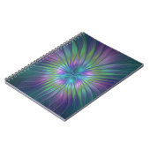 Carnet Colorful Shiny Fantasy Flower Abstract Fractal Art (Côté gauche)