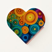 Carnet Colorful Spiral Abstract Pattern Geometric Swirl (Dos)