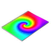 Carnet Colorful Tie Dye Rainbow Swirl Hippie Boho Chic (Côté gauche)