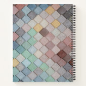 Carnet Colorful Tiles Theme with personalized name (Dos)