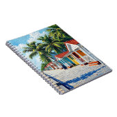 Carnet Colorful Tropical Vibrant Beach Huts (Côté Droit)