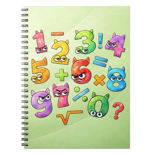 Carnet Colourful Maths Numbers Notebook for Primary Schoo (Devant)