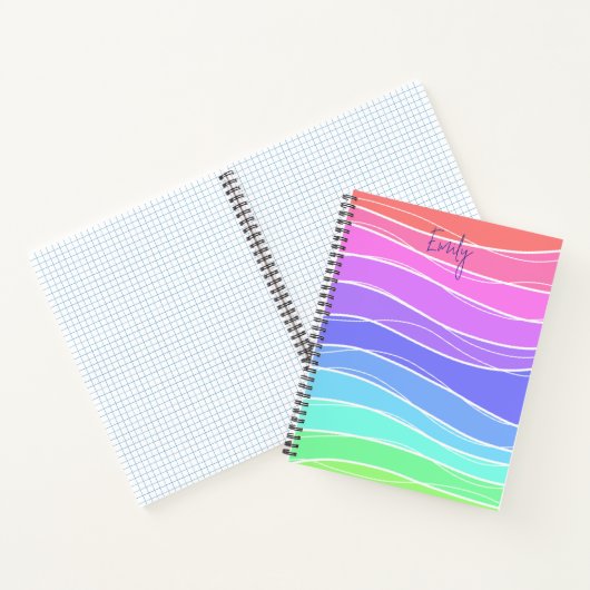 Carnet Colourful Stripes Gradient (Intérieur)