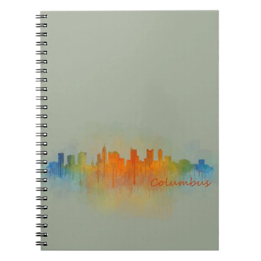 Carnet Columbus Ohio, Ville Skyline, v3 (Devant)