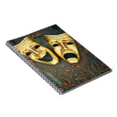 Carnet Comédie dorée et masques de tragédie sur modèle (Côté Droit)