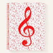Carnet Comédie musicale rouge et blanc (Devant)