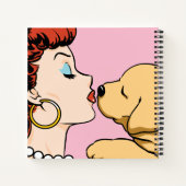 Carnet Comic Girl with Puppy Notebook - Custom (Dos)