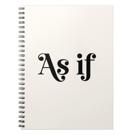 Carnet Comme si (Devant)