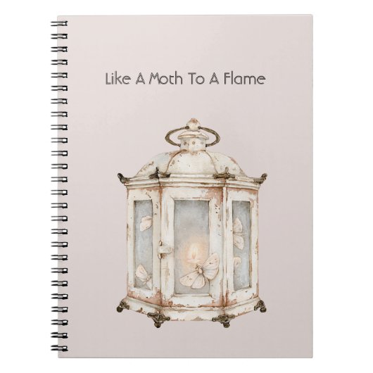 Carnet Comme un papillon de nuit vers une flamme (Devant)