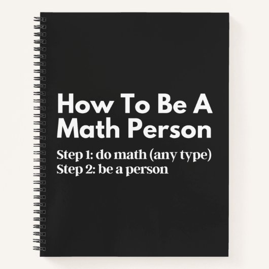 Carnet Comment Devenir Une Personne Douée En Mathématique (Devant)