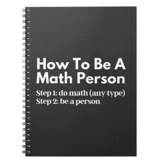 Carnet Comment être une personne douée en maths (Devant)