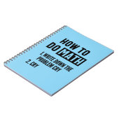 Carnet Comment faire Math Drôle Citation (Côté gauche)