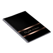 Carnet Commerce d'or rose noir (Côté Droit)