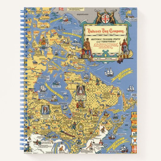 Carnet Compagnie de la Baie d'Hudson - Carte du Canada (Devant)