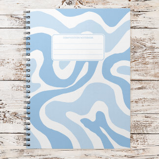 Carnet Composition Abstraite avec Tourbillons de Liquide 