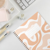 Carnet Composition Abstraite avec Tourbillons de Liquide 