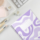 Carnet Composition Abstraite avec Tourbillons de Liquide 