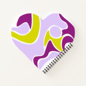 Carnet Composition Abstraite en couleurs violettes et ver (Dos)