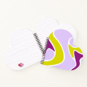 Carnet Composition Abstraite en couleurs violettes et ver (Intérieur)