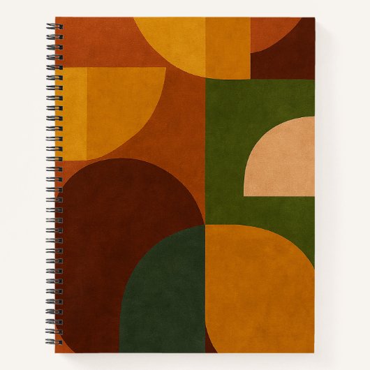 Carnet Composition Abstraite Moderne du Milieu du Siècle (Devant)