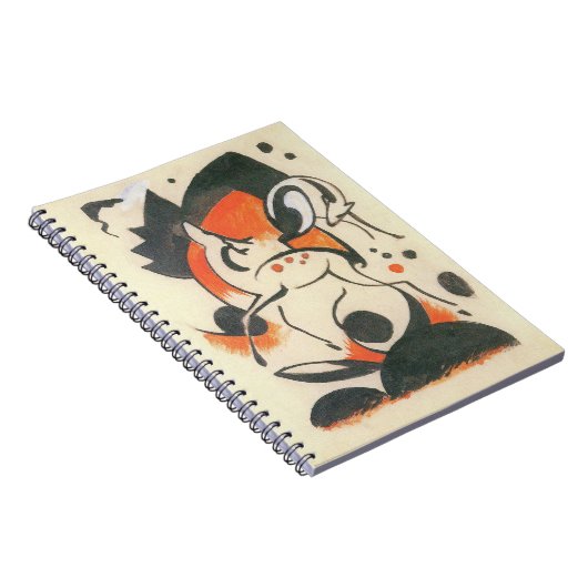 Carnet Composition avec deux cerfs par Franz Marc (Côté Droit)