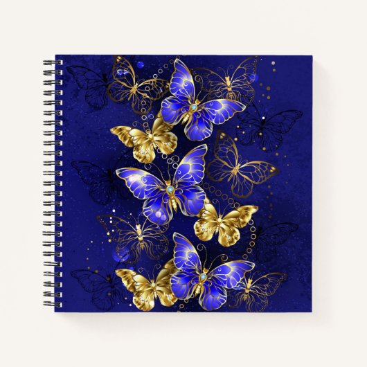 Carnet Composition avec papillons Sapphire (Devant)