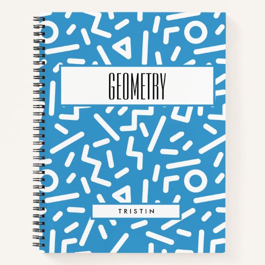 Carnet Composition Bleu et blanc BOHO Objet (Devant)