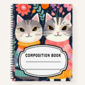 Carnet Composition Chats Boho (Devant)
