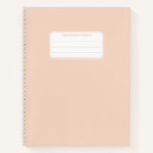 Carnet Composition de couleur unie pastel douce esthétiqu (Devant)