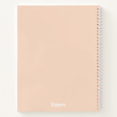 Carnet Composition de couleur unie pastel douce esthétiqu (Dos)