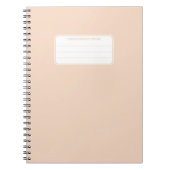 Carnet Composition de couleur unie pastel douce esthétiqu (Devant)