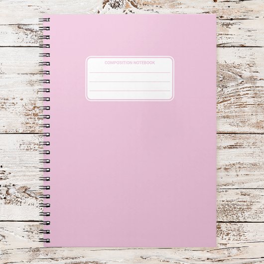 Carnet Composition de couleur unie pastel douce esthétiqu