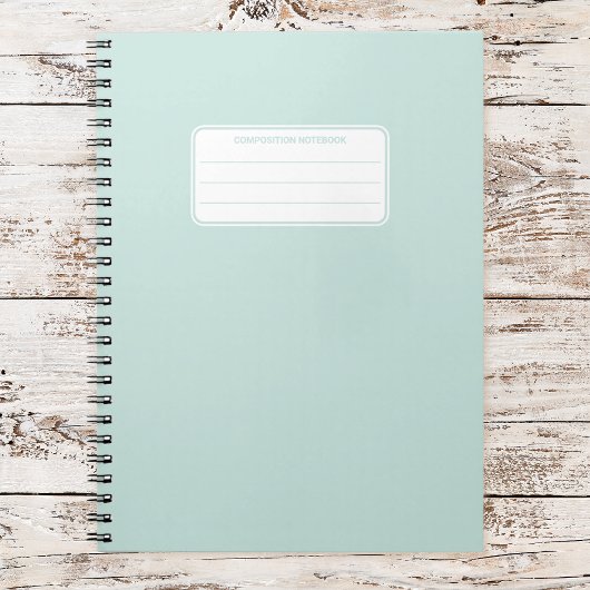 Carnet Composition de couleur unie pastel douce esthétiqu