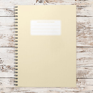 Carnet Composition de couleur unie pastel douce esthétiqu