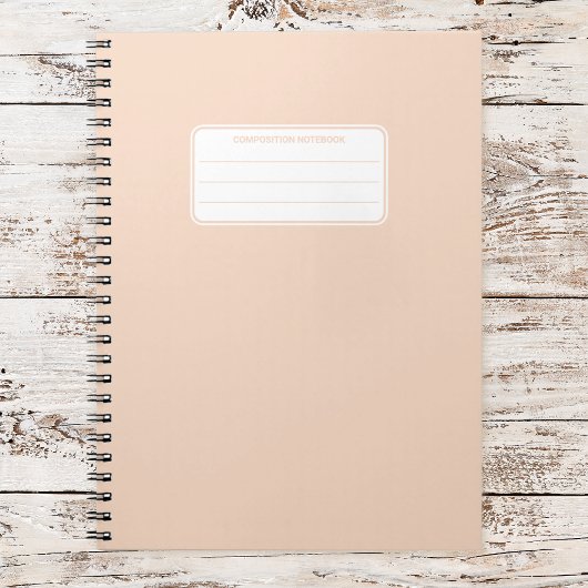 Carnet Composition de couleur unie pastel douce esthétiqu