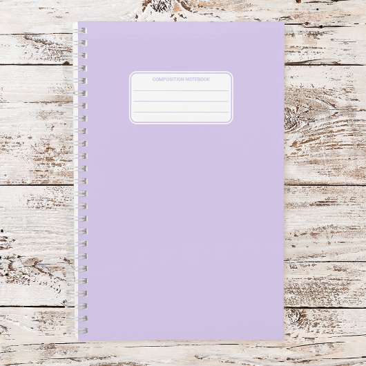 Carnet Composition de couleur unie pastel douce esthétiqu