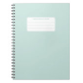 Carnet Composition de couleur unie pastel douce esthétiqu (Devant)