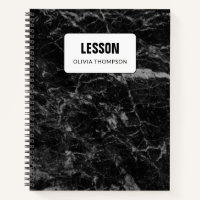 Composition de leçon personnalisée en marbre noir