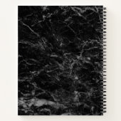 Carnet Composition de leçon personnalisée en marbre noir (Dos)