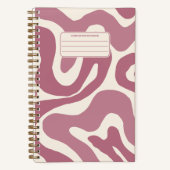 Carnet Composition de motif liquide tourbillonnant ondulé (Recto)