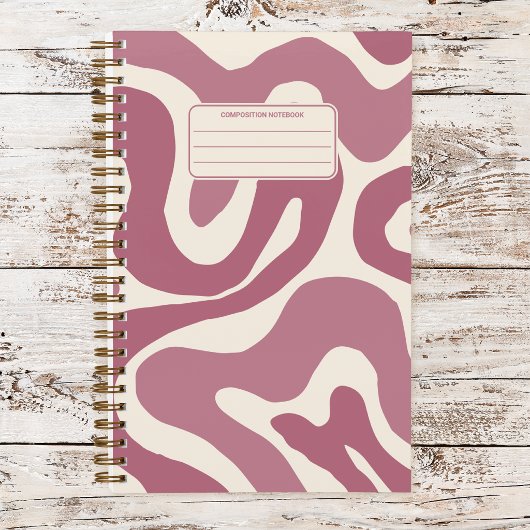 Carnet Composition de motif liquide tourbillonnant ondulé