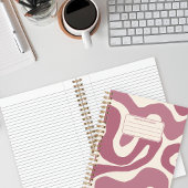 Carnet Composition de motif liquide tourbillonnant ondulé