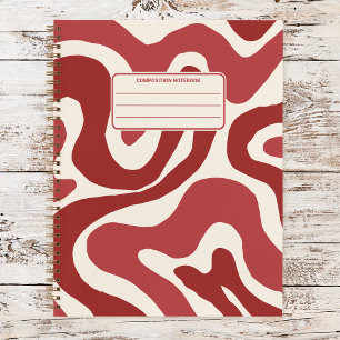 Carnet Composition de motif ondulé liquide tourbillonnant