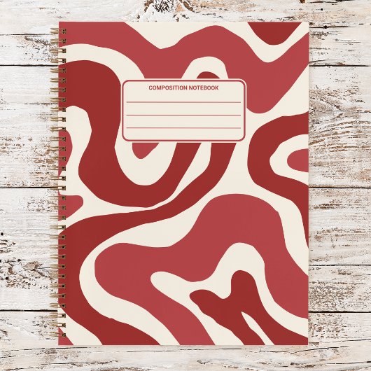 Carnet Composition de motif ondulé liquide tourbillonnant